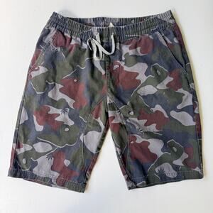 Holton Mens Camo Drawstock Shorts XL Multicolor Camouflage Distressed Athletic